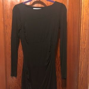 Diane Von Furstenberg black ruched dress Size 0